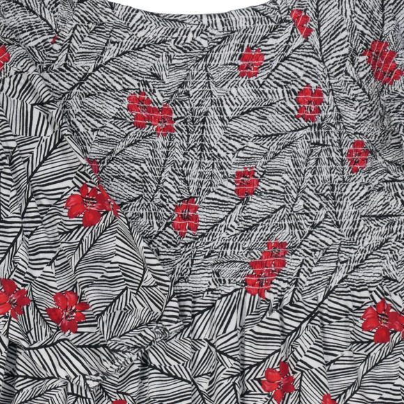 J Jill Blouse Womens Size XL Petite PXL Top Shirt Smocked Bodice Peasant Boho - Picture 4 of 11